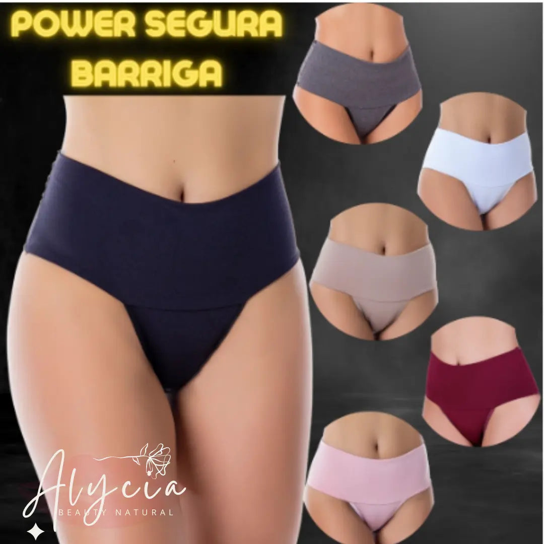 COMPRE 5 LEVE 10 - Calcinhas Cintura Alta - POWER FIT ALYCIA - Reduz medidas e esconde gordurinhas