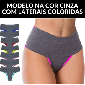 KIT Calcinhas Cintura Alta - POWER FIT ALYCIA - Reduz medidas e esconde gordurinhas